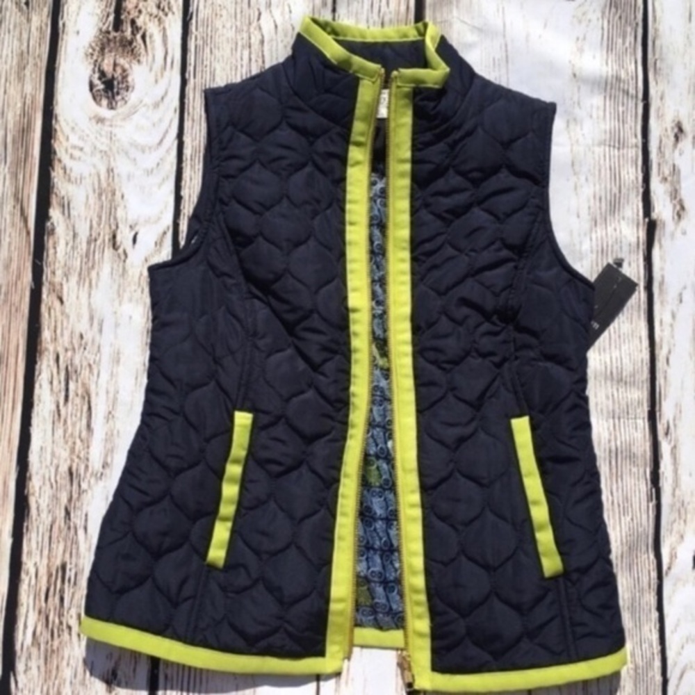 Crown and Ivy Zip Up Quilted Puffer vest NWT